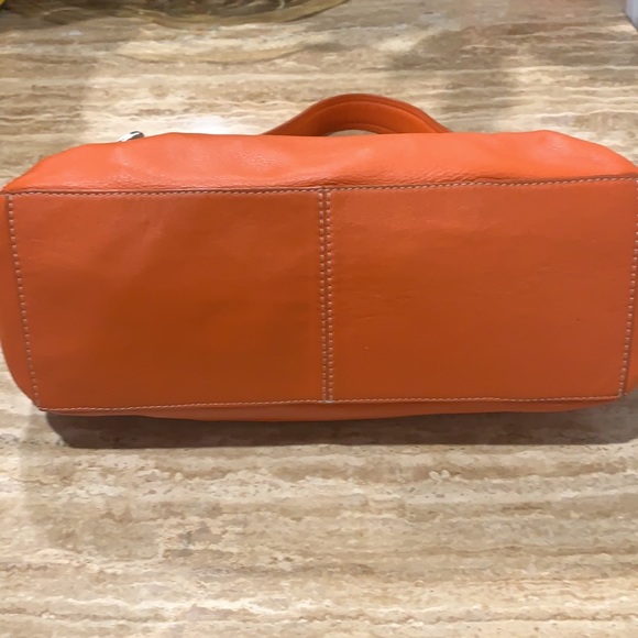 Cole Haan Pebbled Leather Shoulder Bag in Orange - Picture 4 of 8